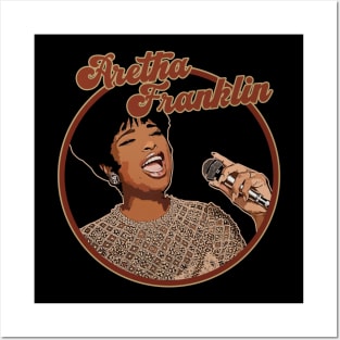 Aretha's Legendary Voice Soul Music Icon Tee Posters and Art